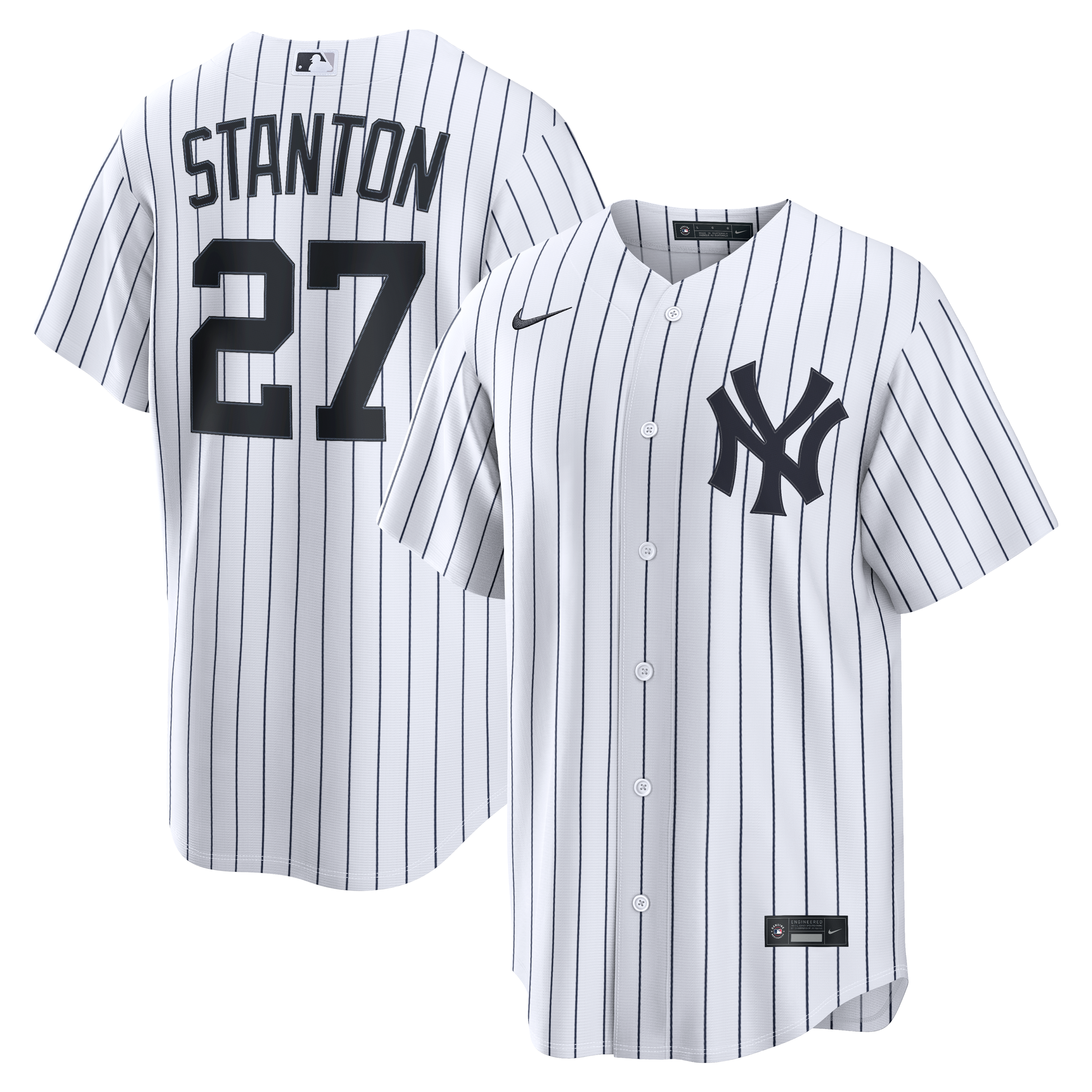 Men's New York Yankees Giancarlo Stanton Nike White Home Replica Jersey