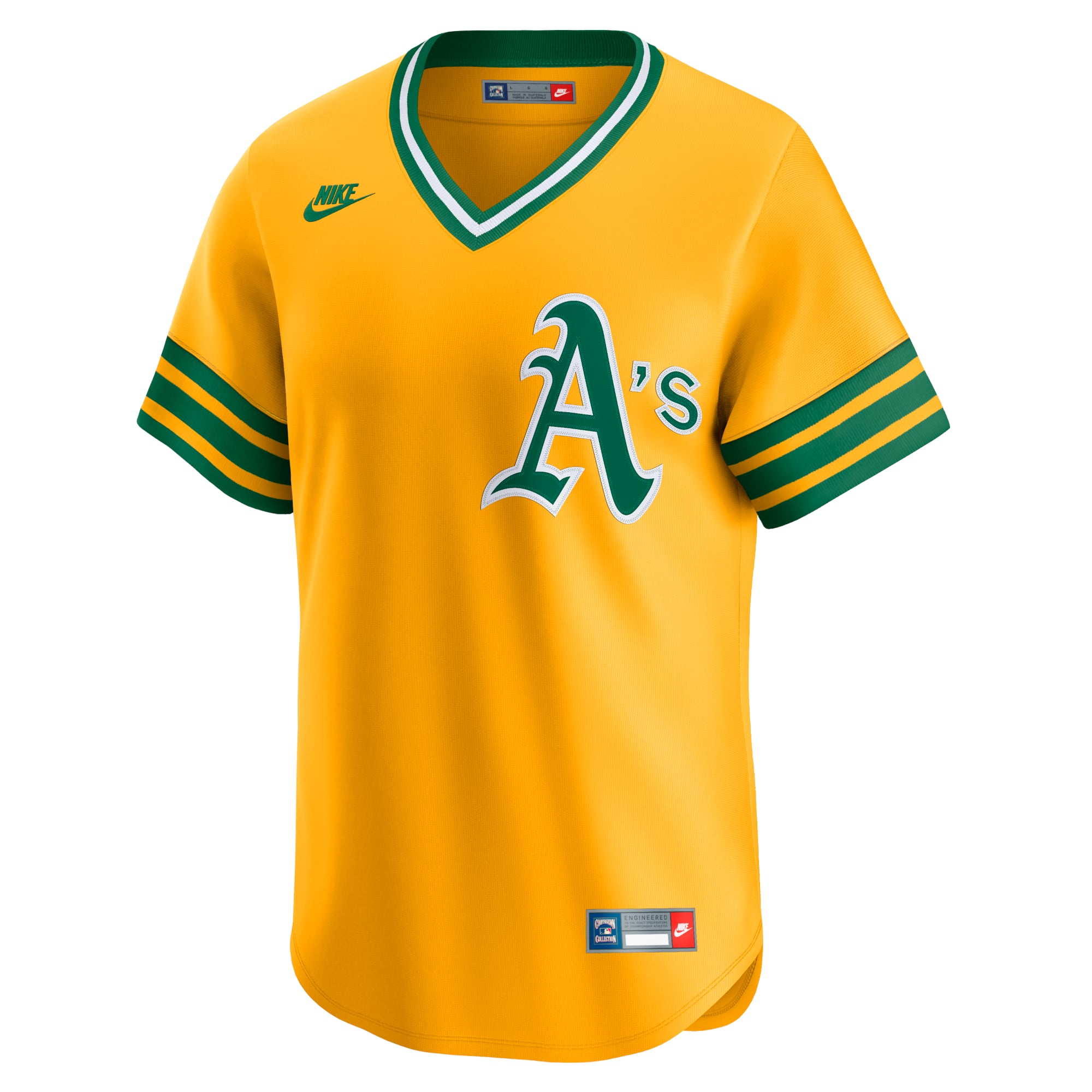 Men's Athletics Nike Gold Cooperstown Collection Limited Jersey - 3