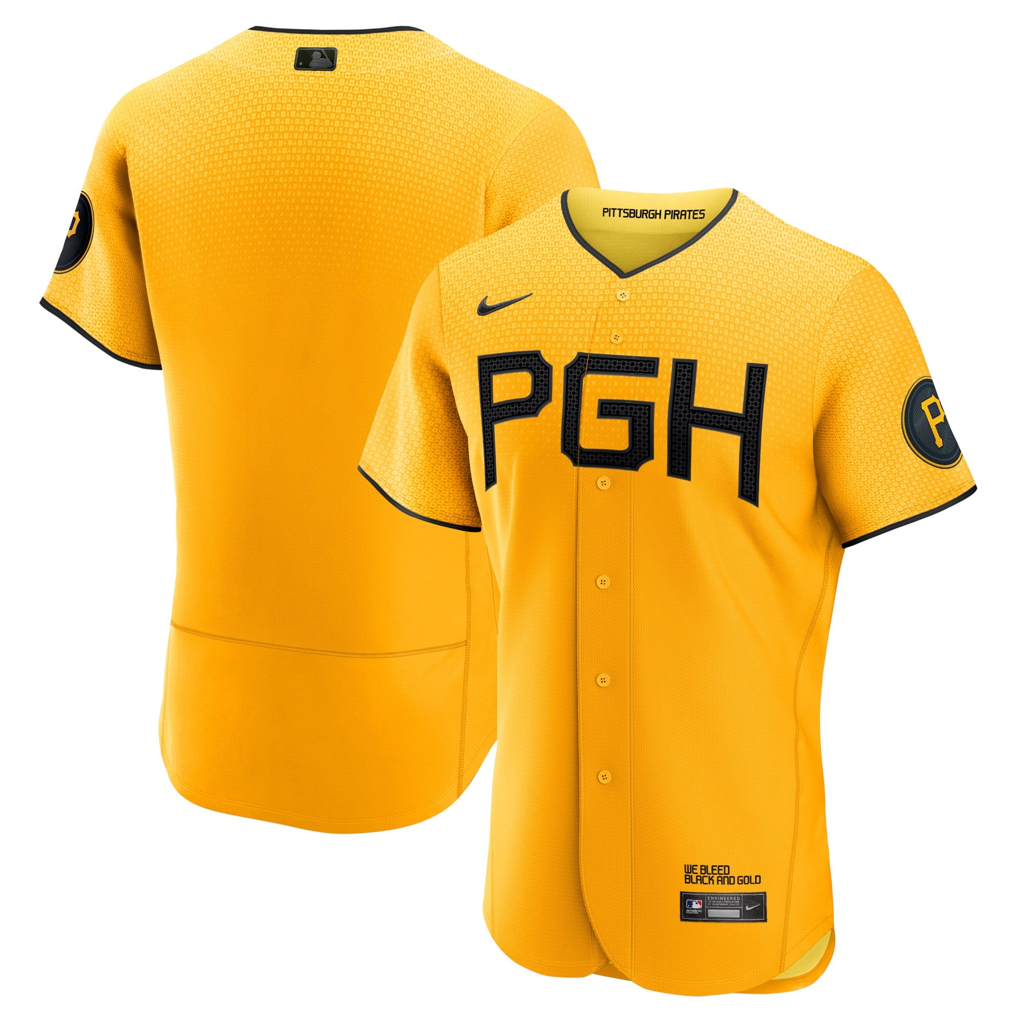 Men's Pittsburgh Pirates Nike Gold City Connect Authentic Jersey - 2