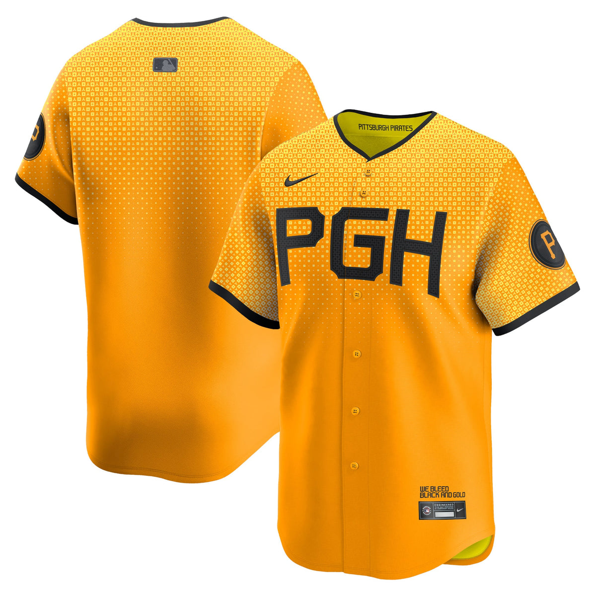 Men's Pittsburgh Pirates Nike Gold City Connect Limited Jersey - 2