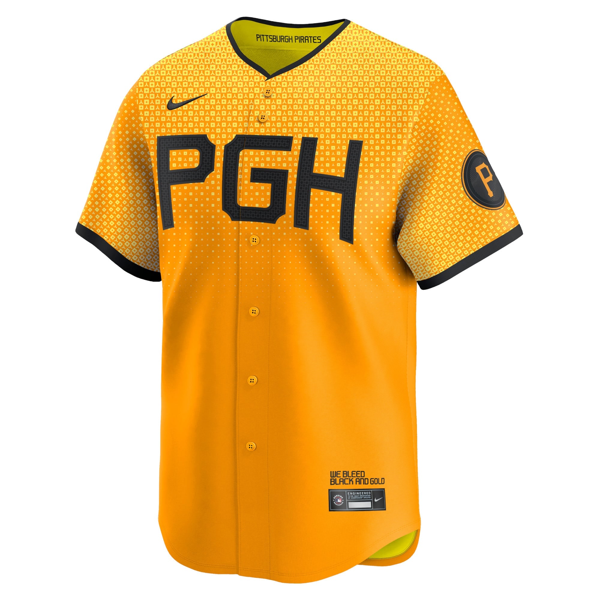 Men's Pittsburgh Pirates Nike Gold City Connect Limited Jersey - 3