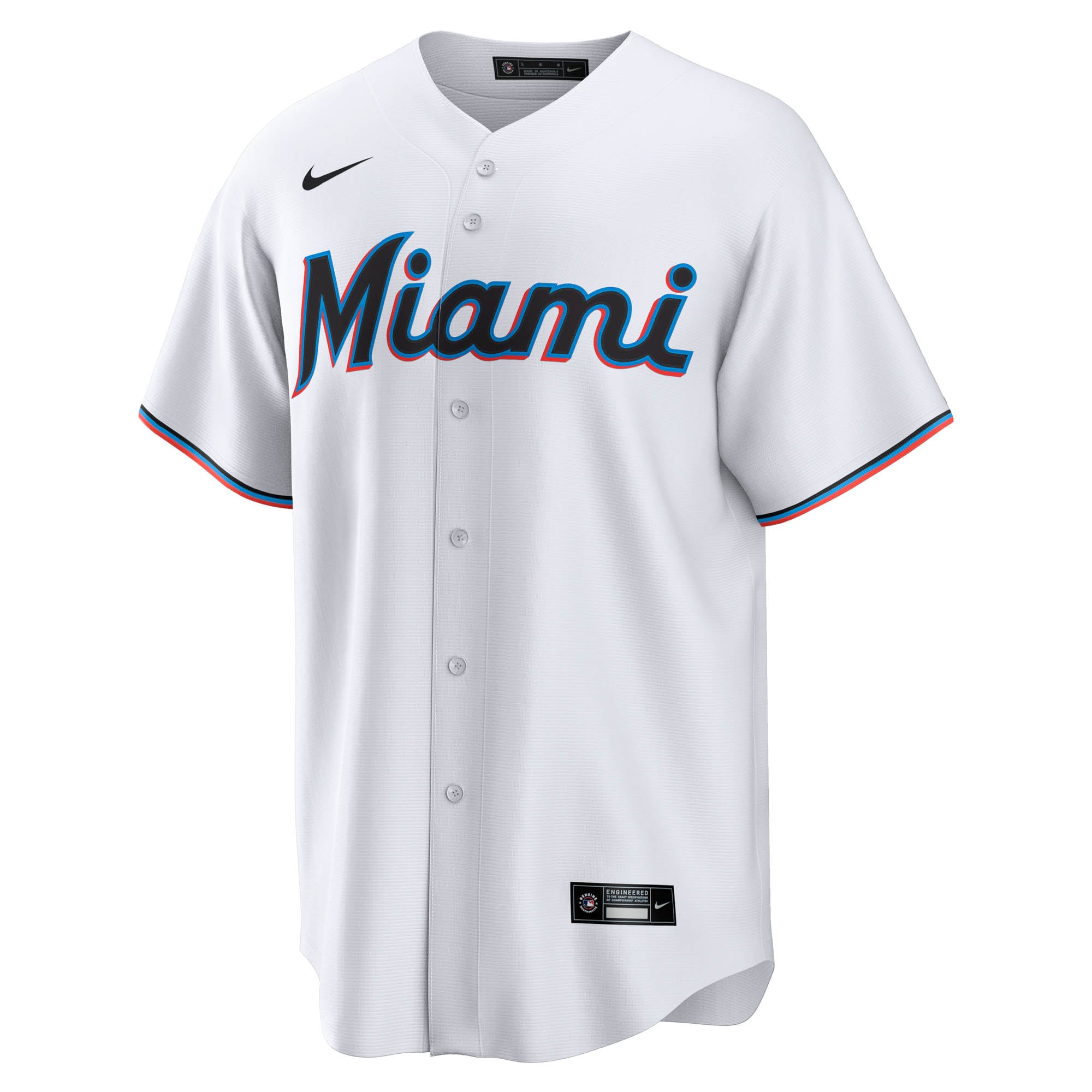 Men's Miami Marlins Graham Pauley Nike White Home Replica Jersey - 3