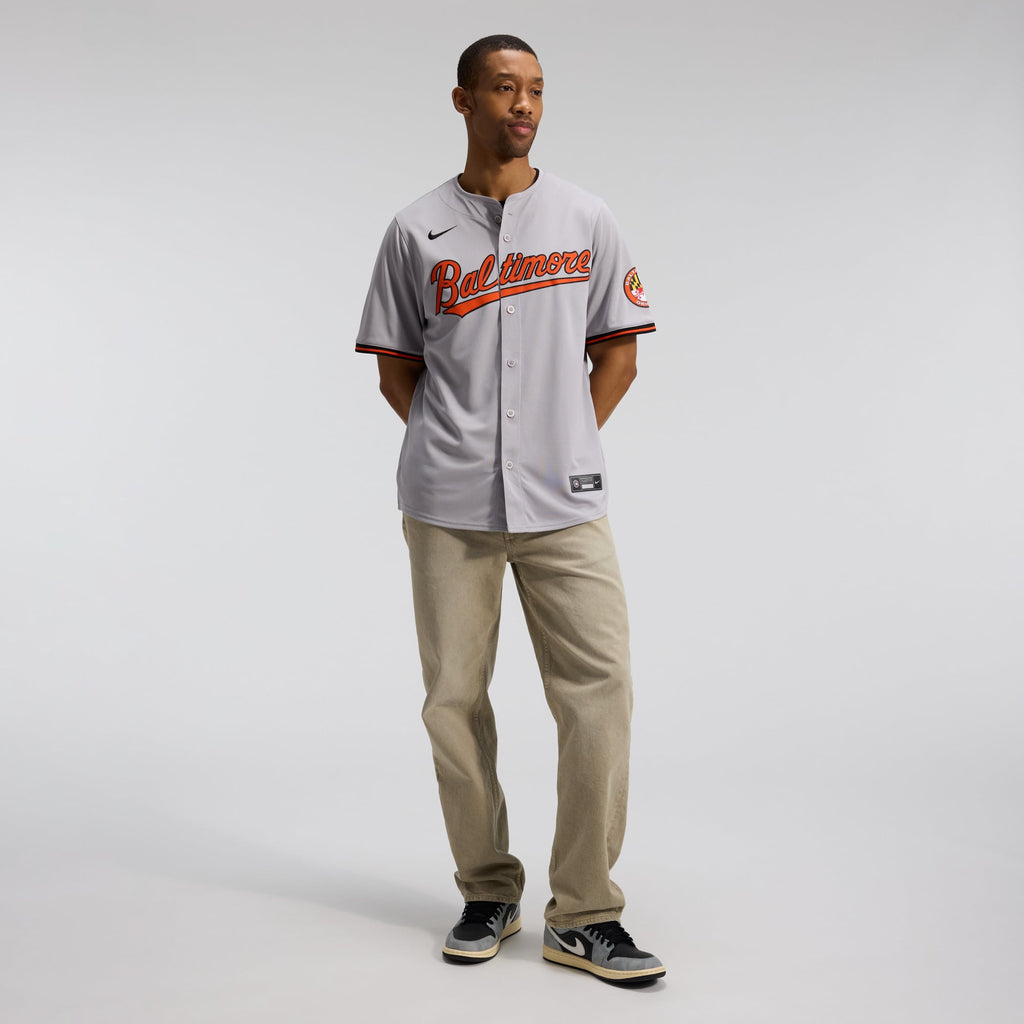 Men's Baltimore Orioles Nike Gray Road Limited Jersey - 4