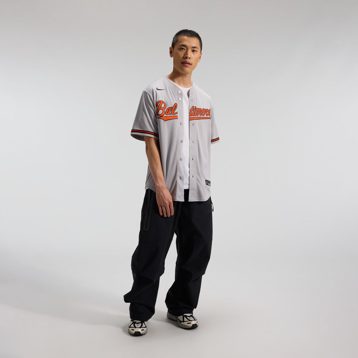 Men's Baltimore Orioles Nike Gray Road Replica Team Jersey - 4