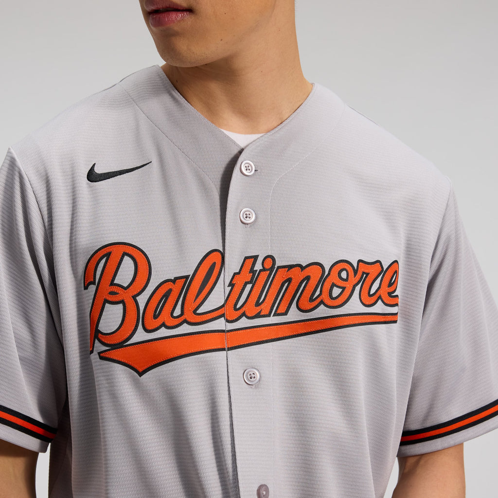 Men's Baltimore Orioles Nike Gray Road Replica Team Jersey - 7