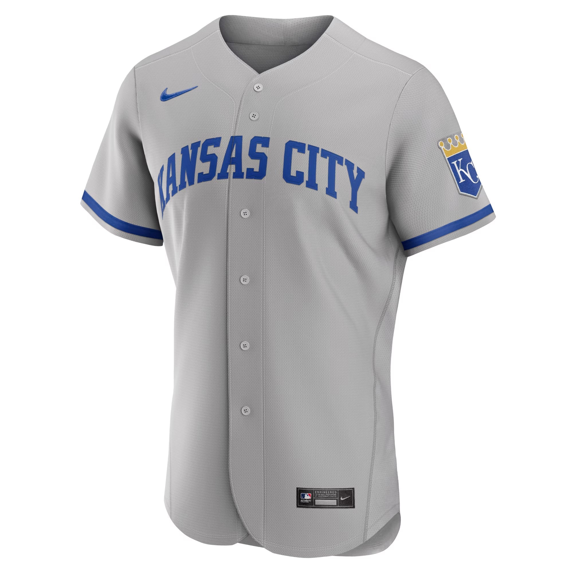 Men's Kansas City Royals Nike Gray 2022 Road Authentic Jersey - 6