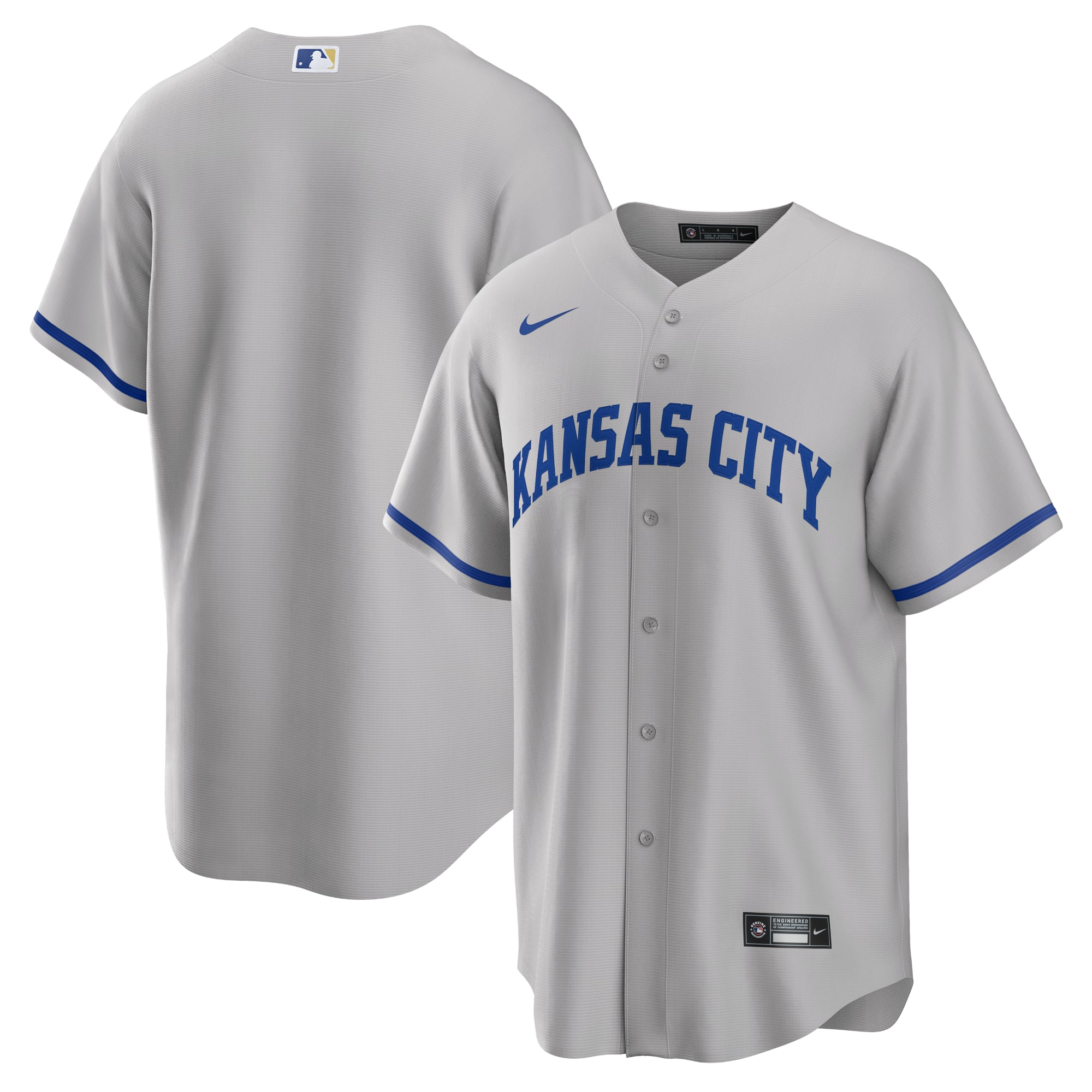 Men's Kansas City Royals Nike Gray Road Replica Team Jersey - 2