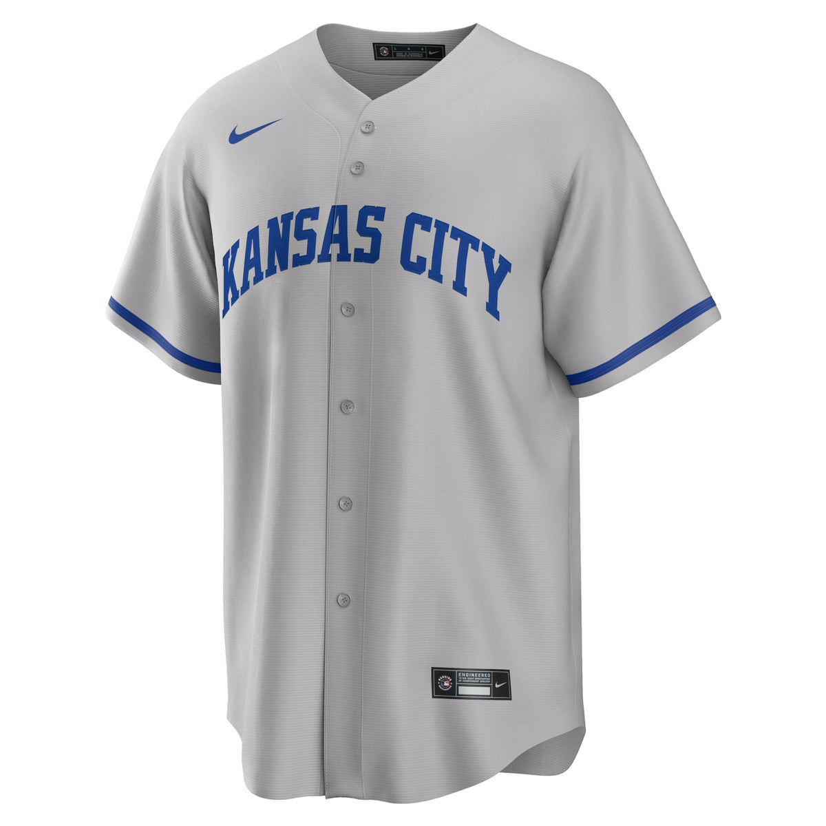 Men's Kansas City Royals Nike Gray Road Replica Team Jersey - 3