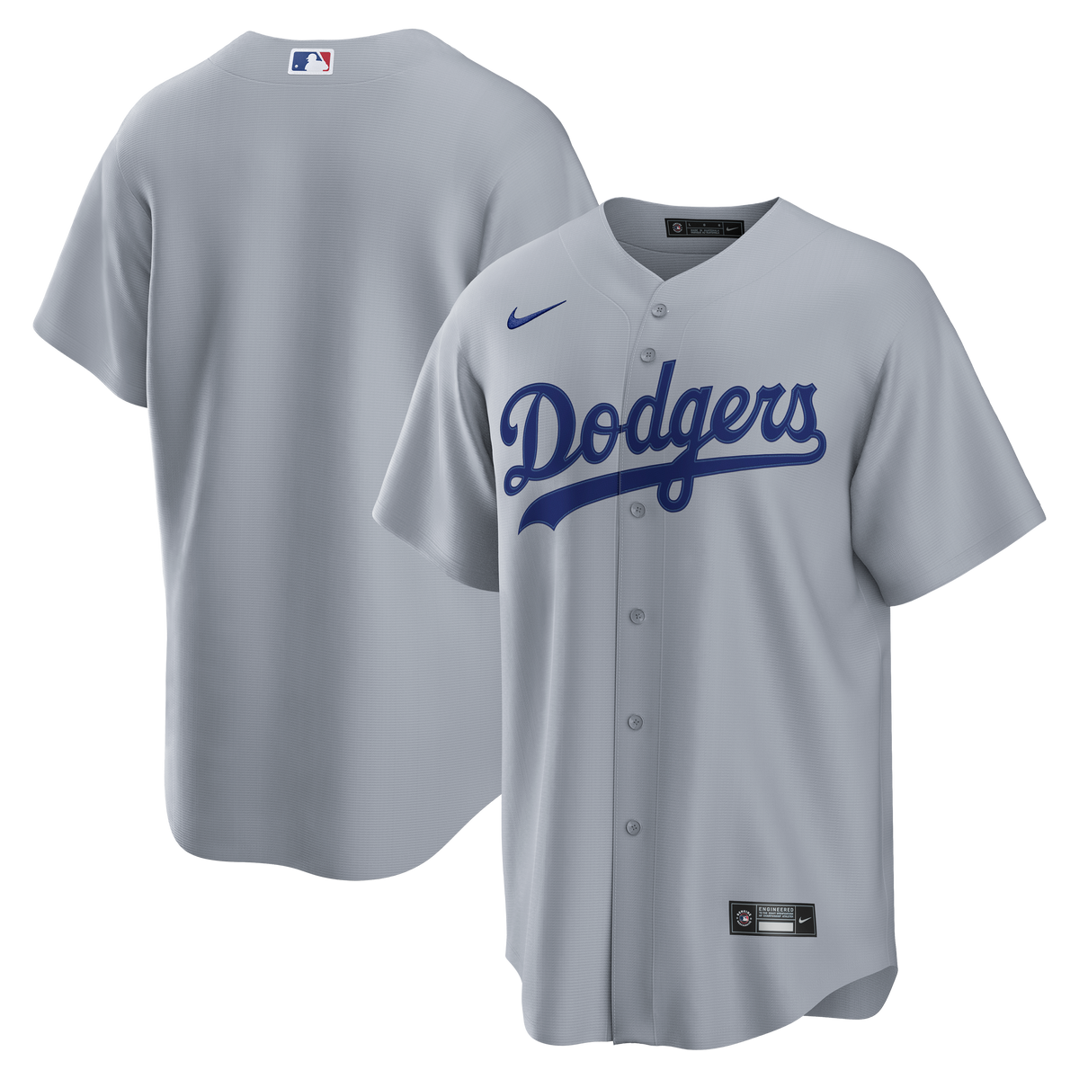 Men's Los Angeles Dodgers Nike Gray Road Replica Jersey - 2