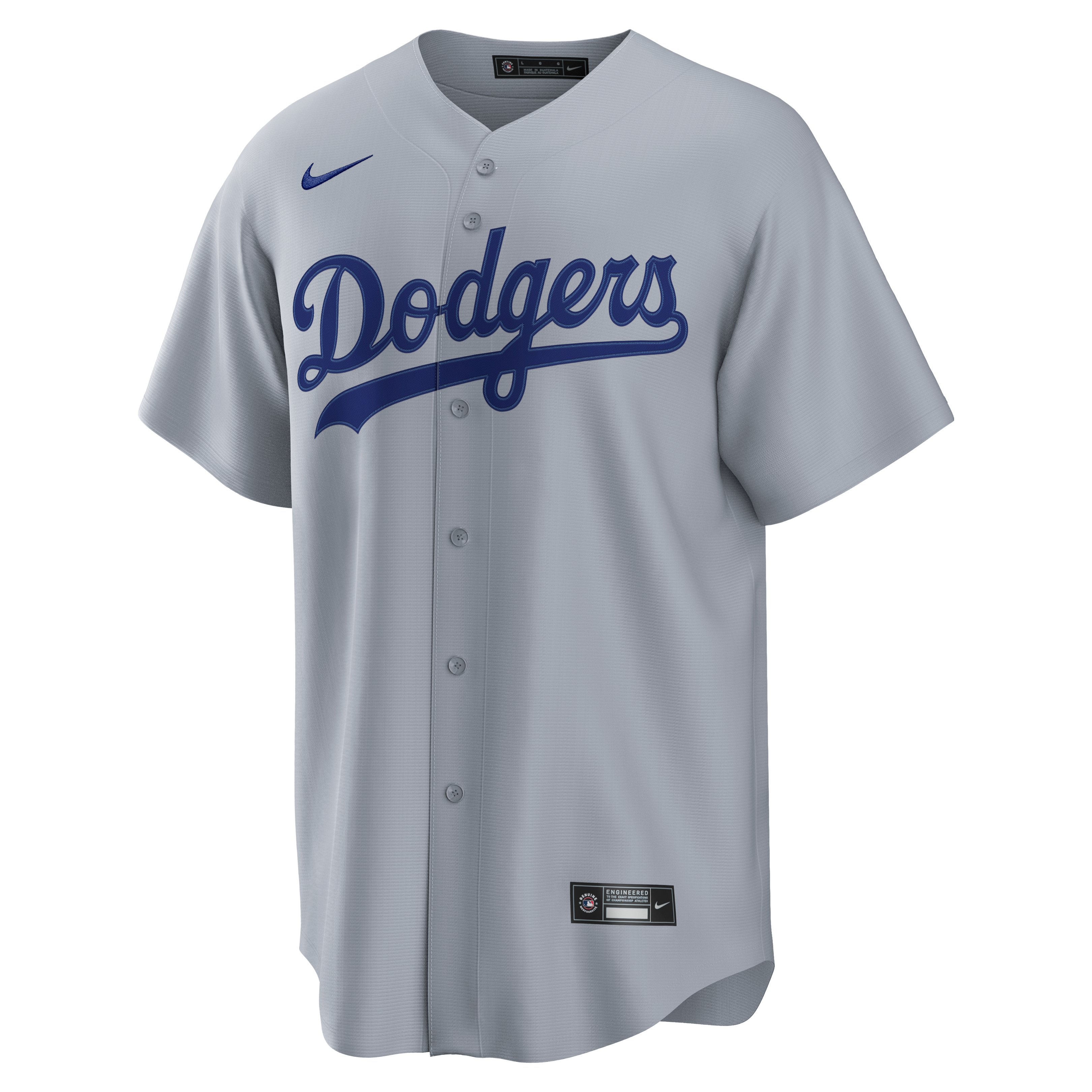 Men's Los Angeles Dodgers Nike Gray Road Replica Jersey - 3
