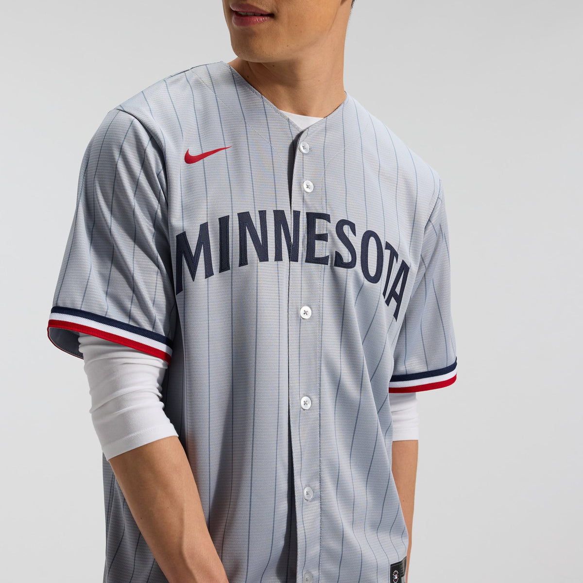 Men's Minnesota Twins Nike Gray Road Replica Team Jersey - 8