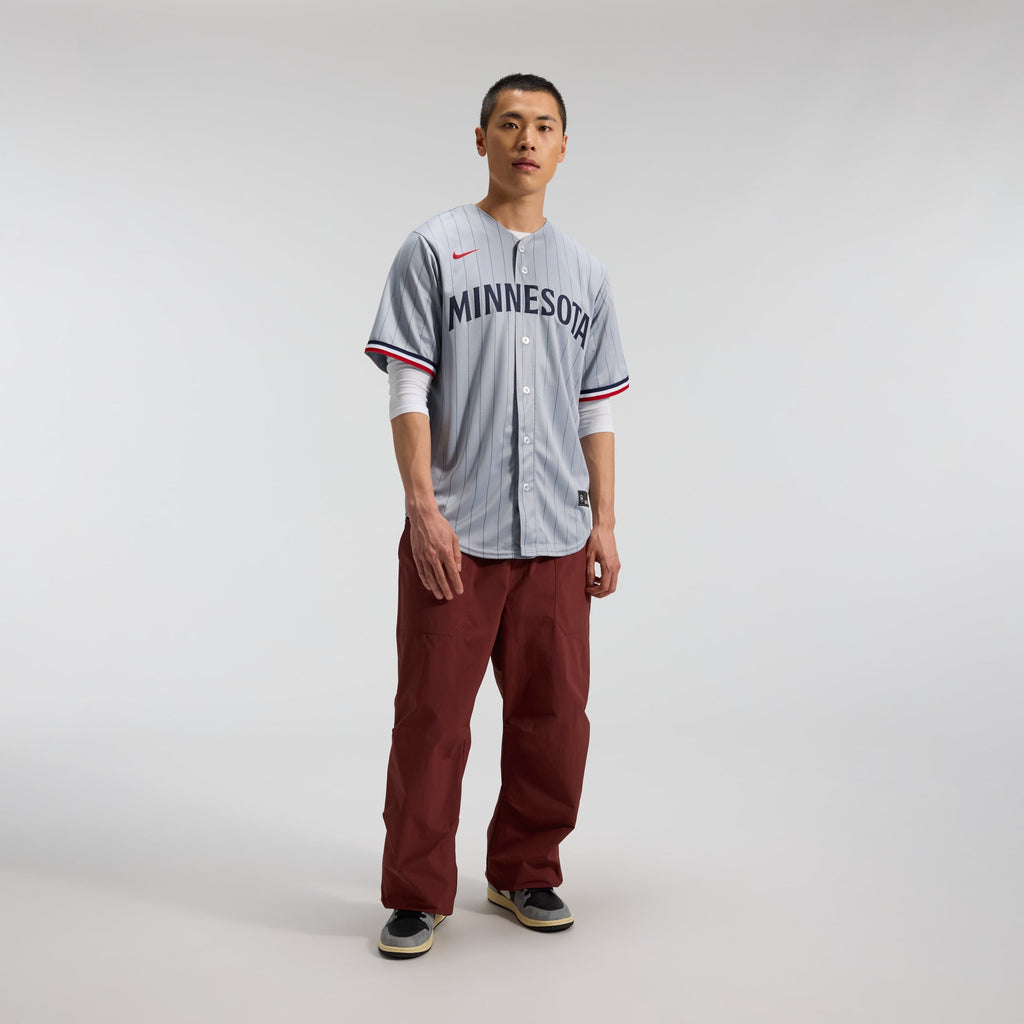 Men's Minnesota Twins Nike Gray Road Replica Team Jersey - 4