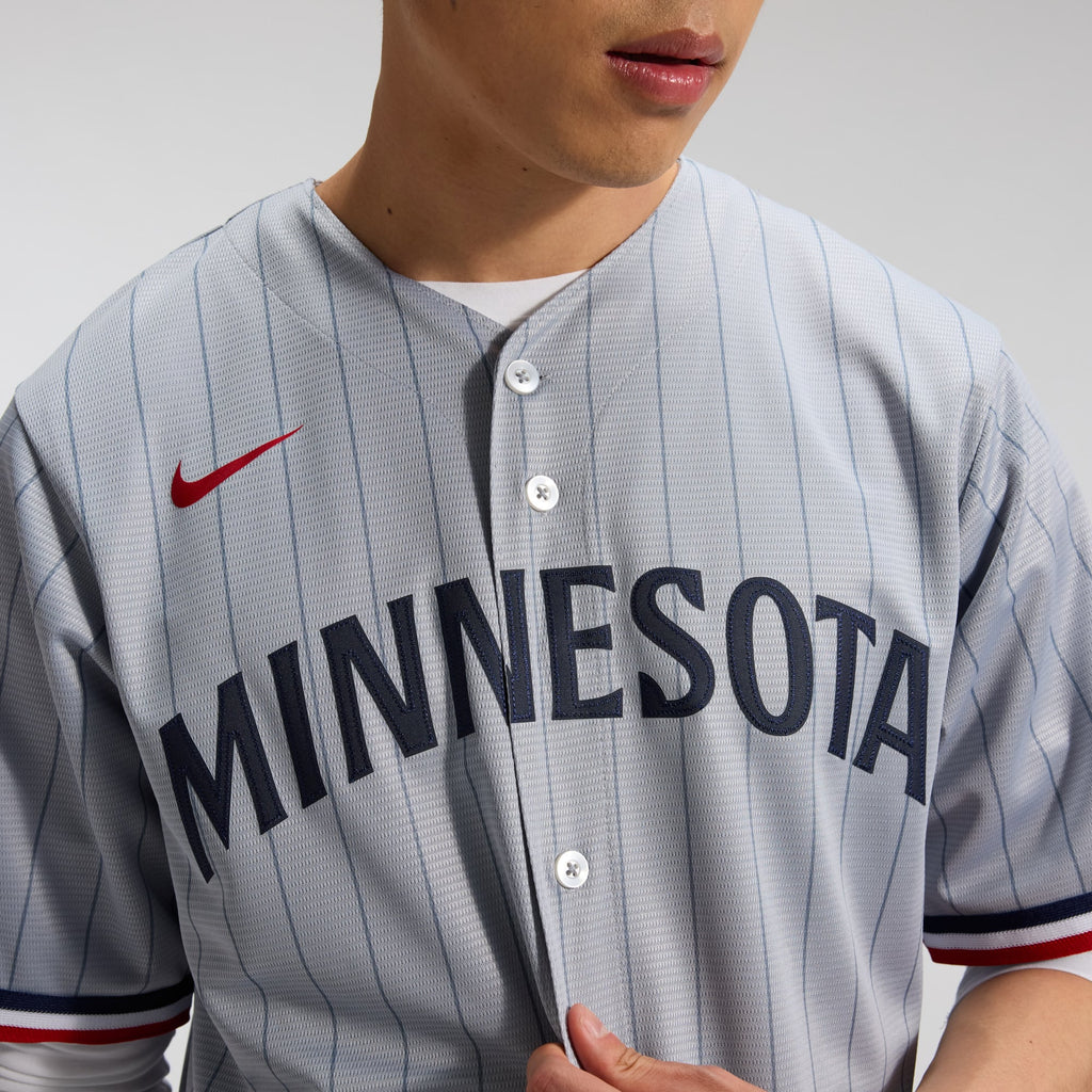 Men's Minnesota Twins Nike Gray Road Replica Team Jersey - 7