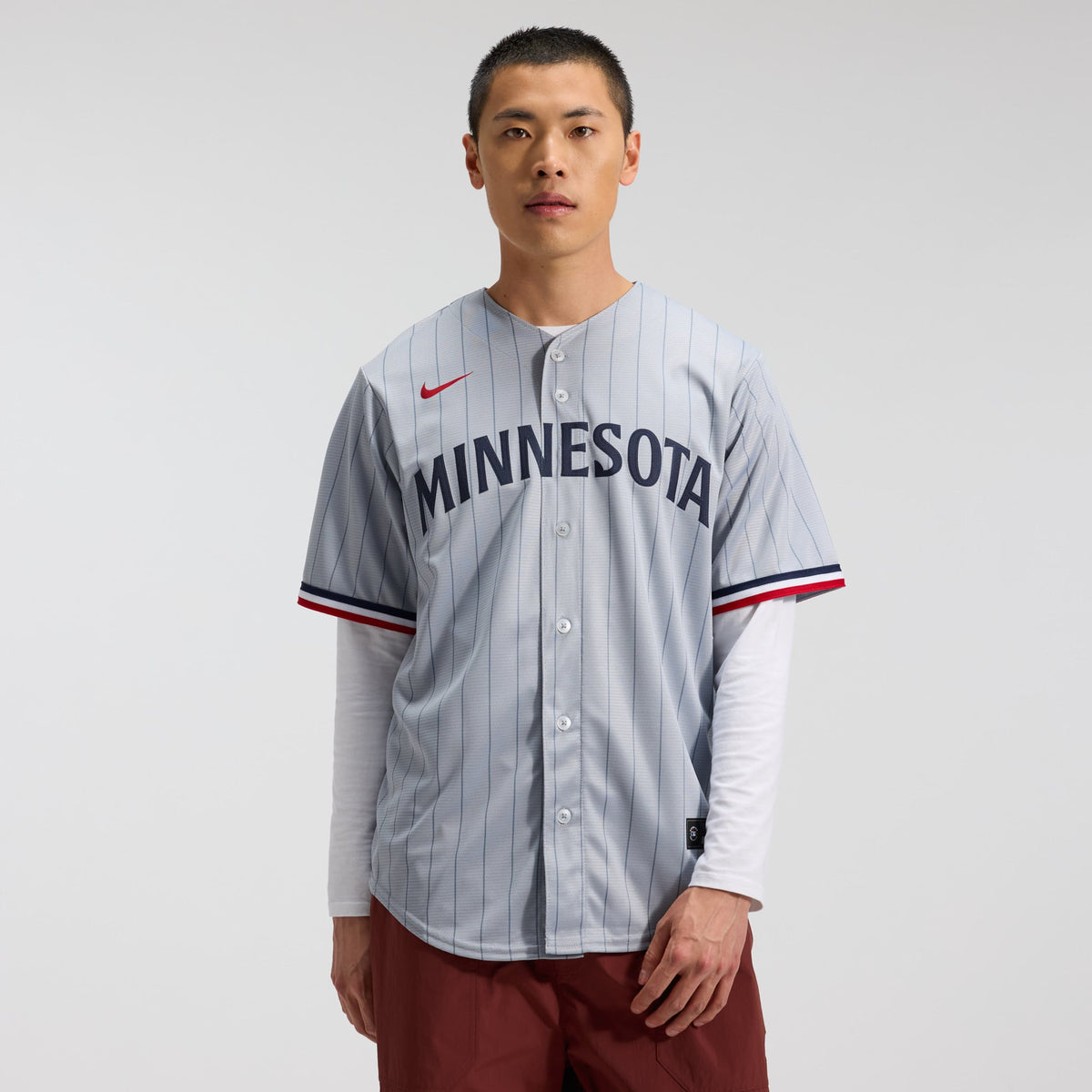 Men's Minnesota Twins Nike Gray Road Replica Team Jersey