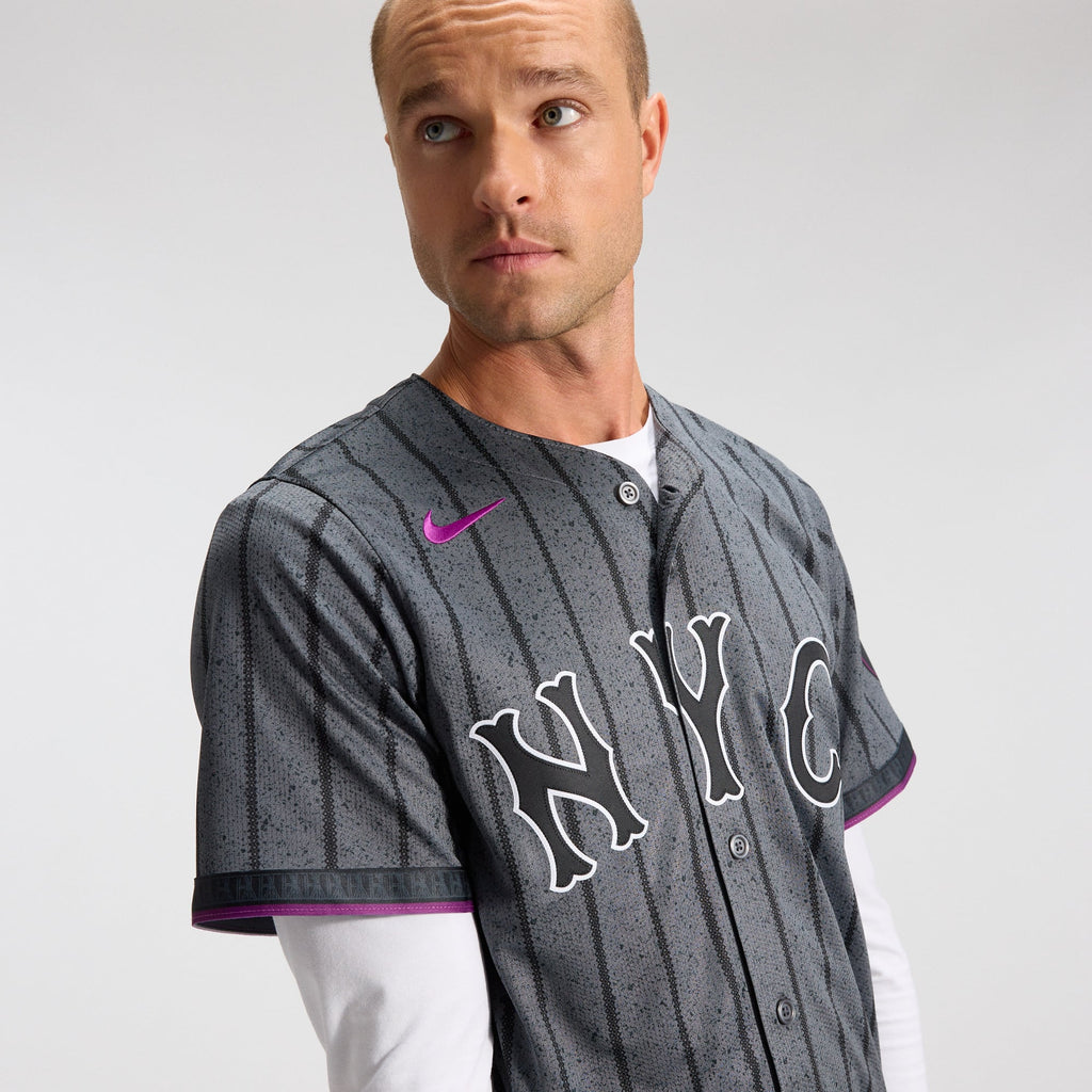 Men's New York Mets Nike Gray City Connect Limited Jersey - 9