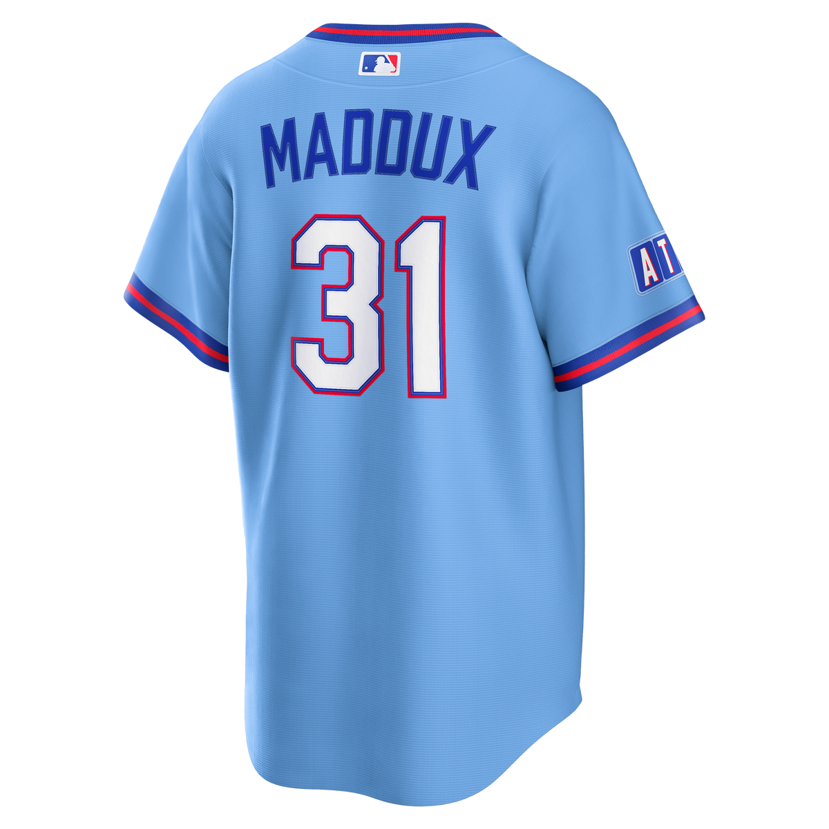 Men's Atlanta Braves Greg Maddux Nike Powder Blue 2026 City Connect Stadium Jersey - 4