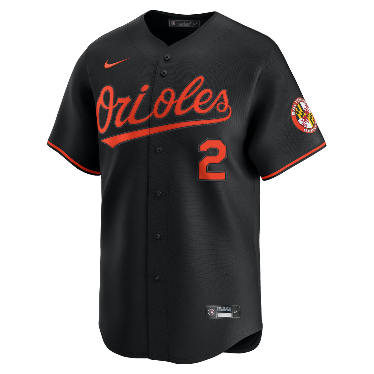 Men's Baltimore Orioles Gunnar Henderson Nike Black Alternate Limited Player Jersey - 3