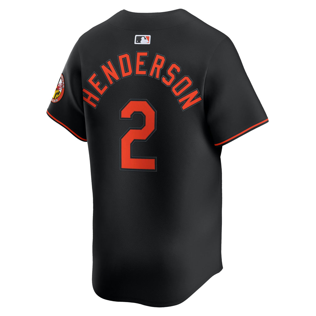 Men's Baltimore Orioles Gunnar Henderson Nike Black Alternate Limited Player Jersey - 4