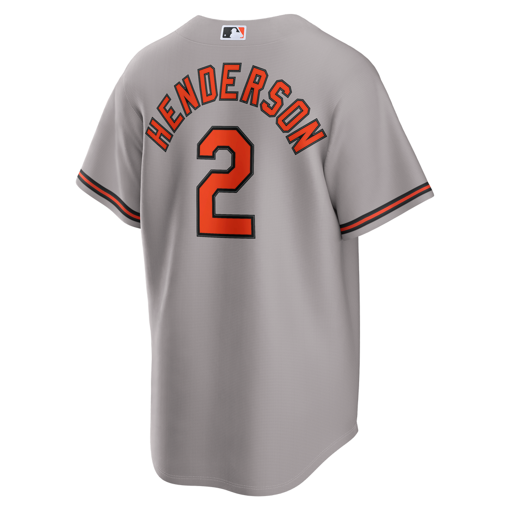 Men's Baltimore Orioles Gunnar Henderson Nike Gray Road Replica Jersey - 4