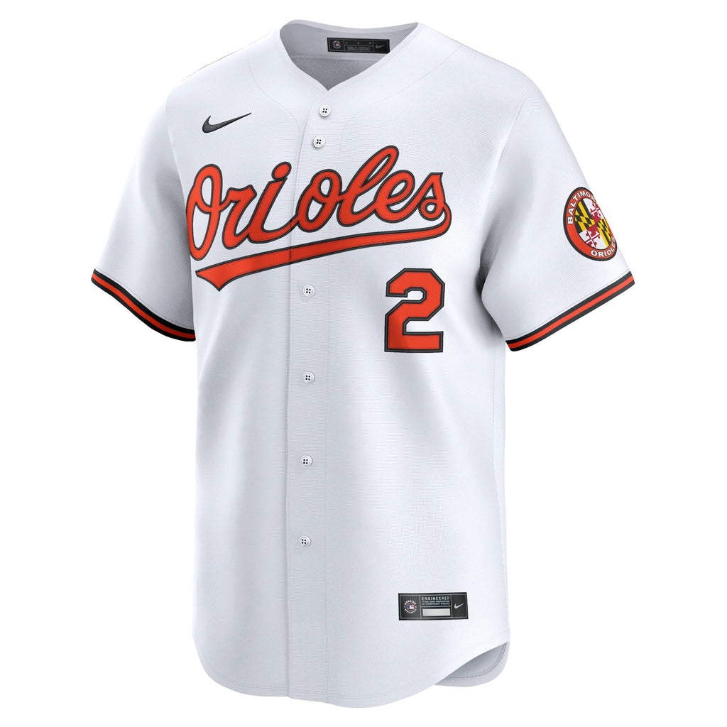 Men's Baltimore Orioles Gunnar Henderson Nike White Home Limited Player Jersey - 3