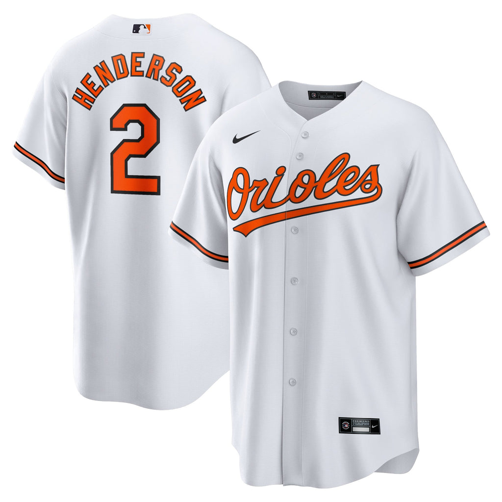 Men's Baltimore Orioles Gunnar Henderson Nike White Home Replica Player Jersey - 2