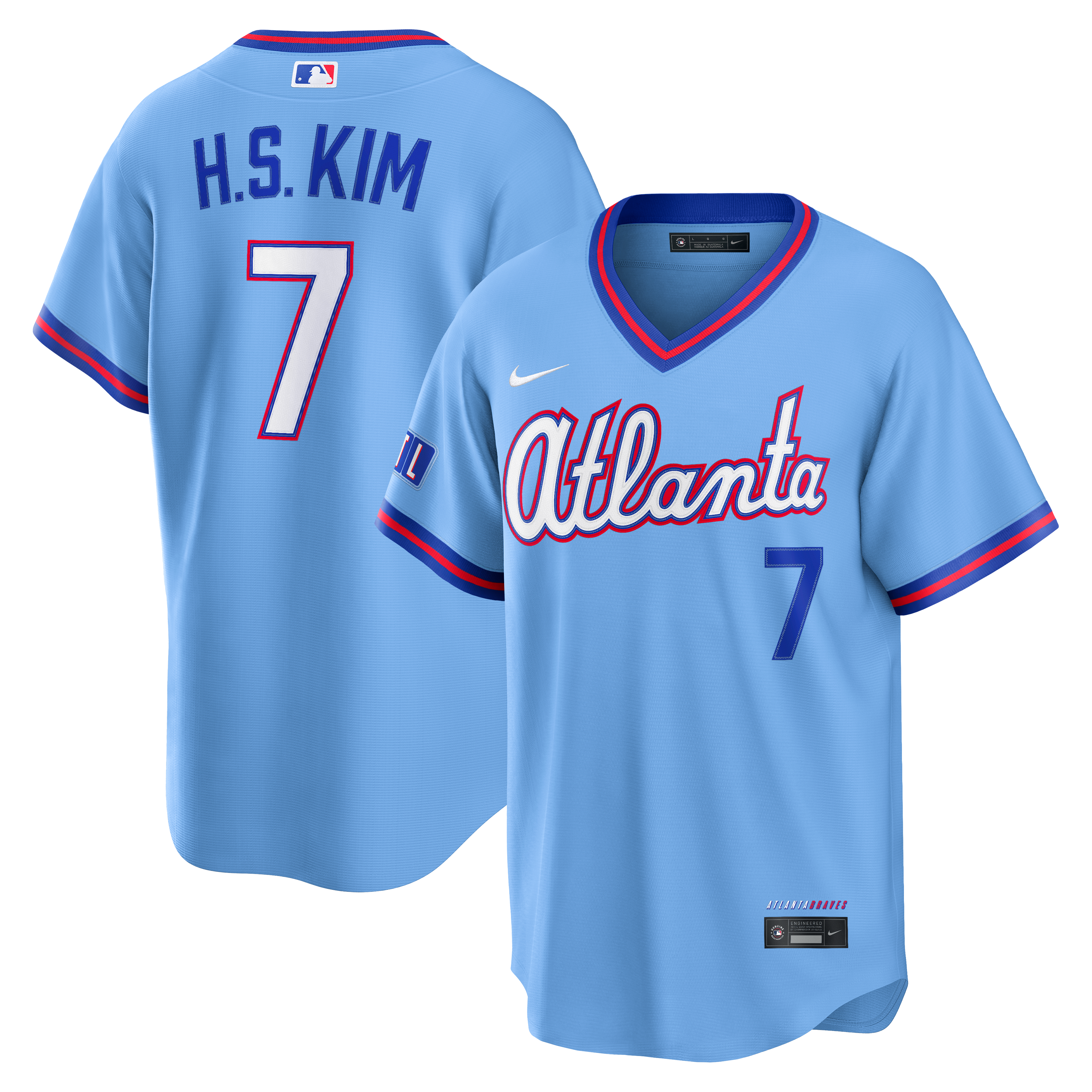 Men's Atlanta Braves Ha-Seong Kim Nike Powder Blue 2026 City Connect Stadium Jersey - 2