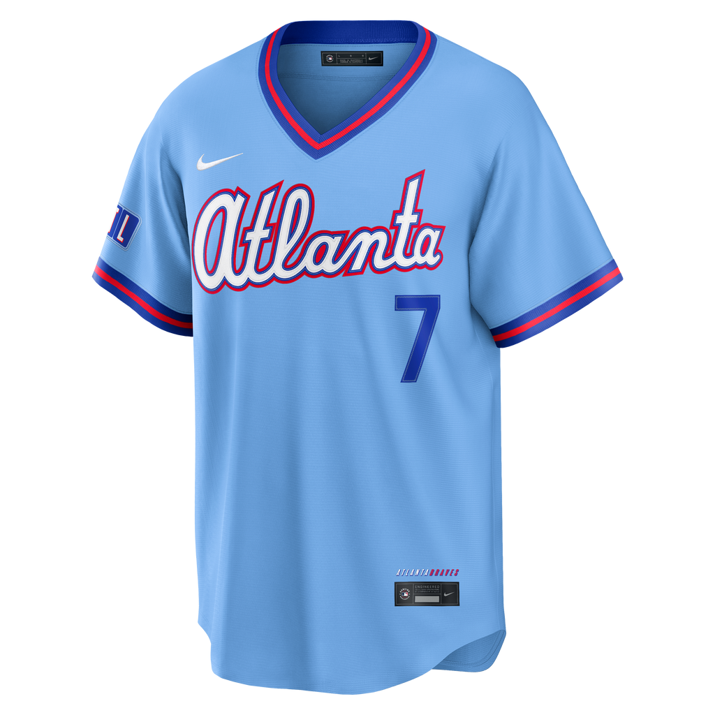 Men's Atlanta Braves Ha-Seong Kim Nike Powder Blue 2026 City Connect Stadium Jersey - 3