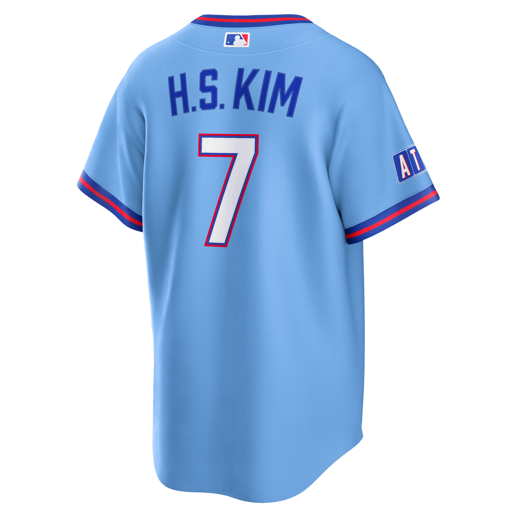 Men's Atlanta Braves Ha-Seong Kim Nike Powder Blue 2026 City Connect Stadium Jersey - 4