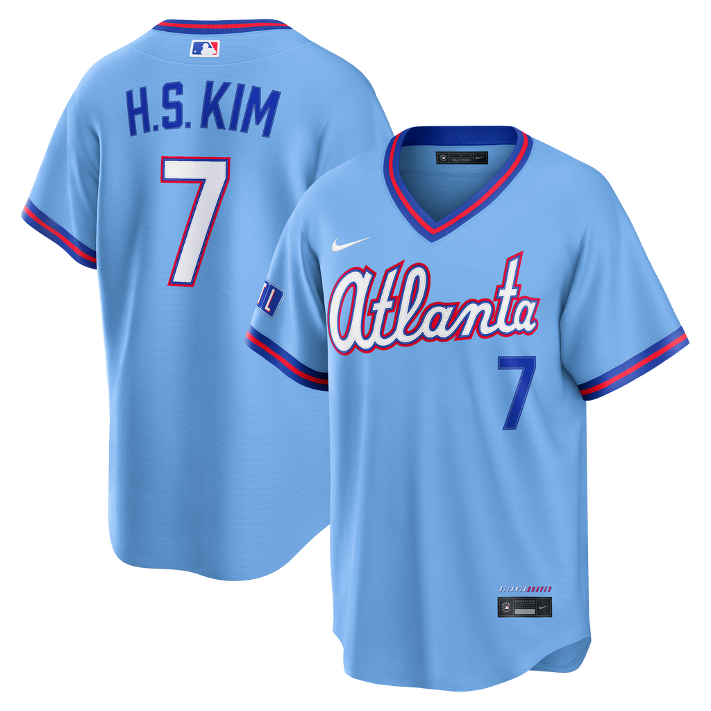 Men's Atlanta Braves Ha-Seong Kim Nike Powder Blue 2026 City Connect Stadium Jersey