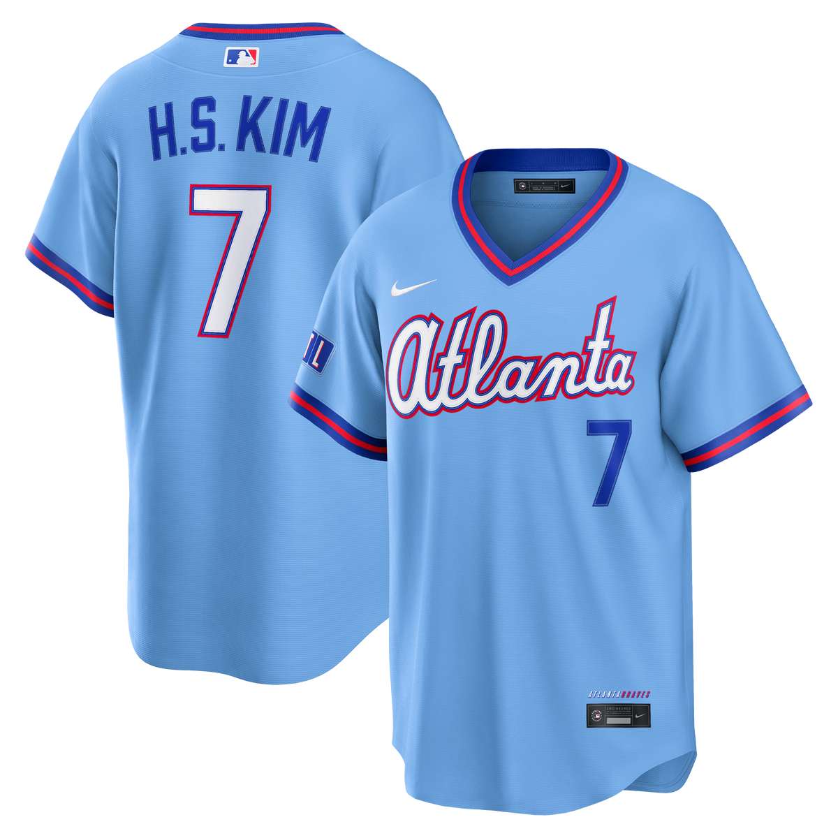 Men's Atlanta Braves Ha-Seong Kim Nike Powder Blue 2026 City Connect Stadium Jersey