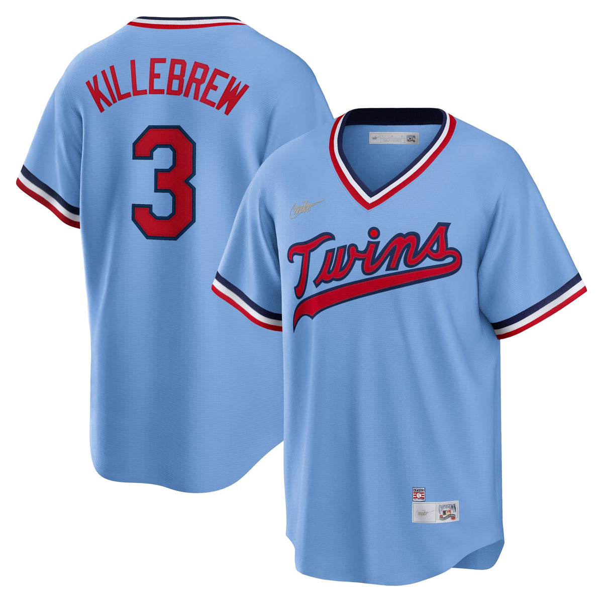Men's Minnesota Twins Harmon Killebrew Nike Light Blue Road Cooperstown Collection Player Jersey - 2