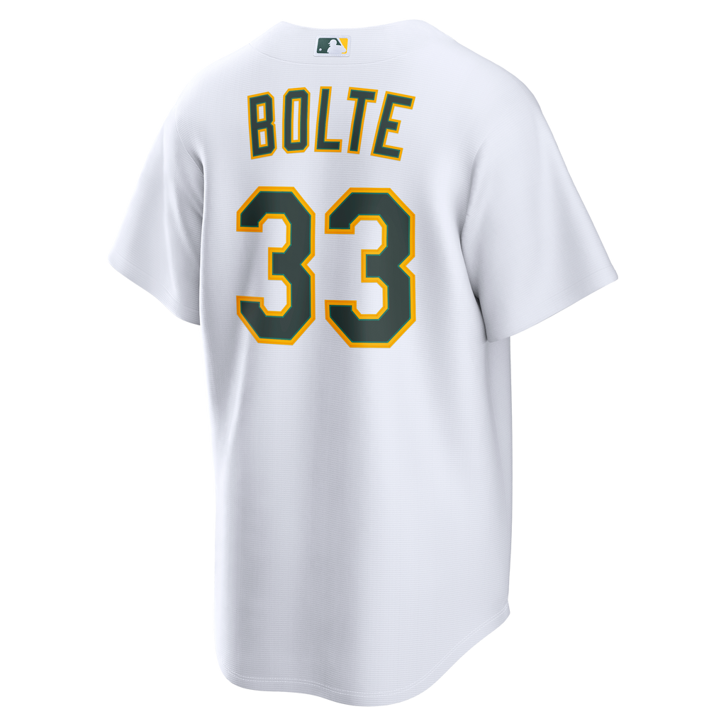 Men's Athletics Henry Bolte Nike White Home Replica Jersey - 4