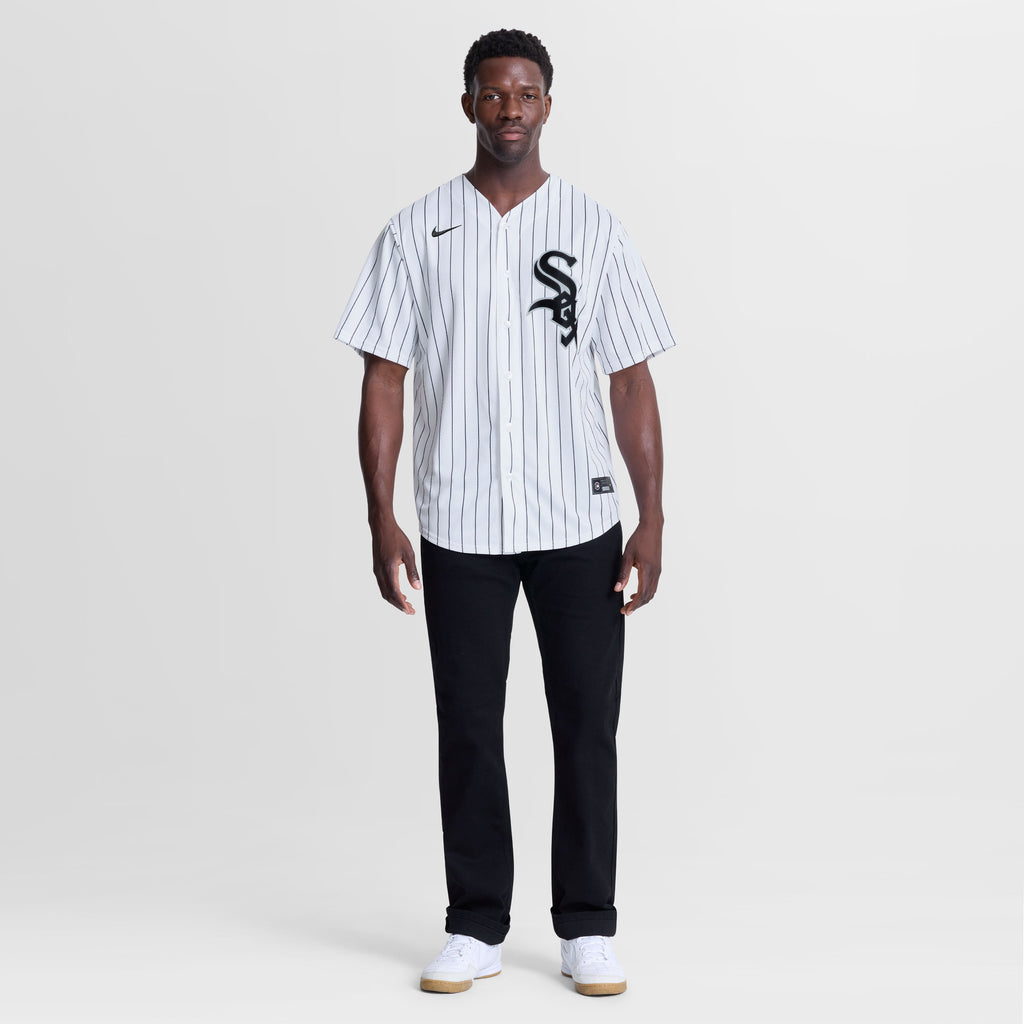 Men's Chicago White Sox Huascar Brazoban Nike White Home Replica Jersey - 3