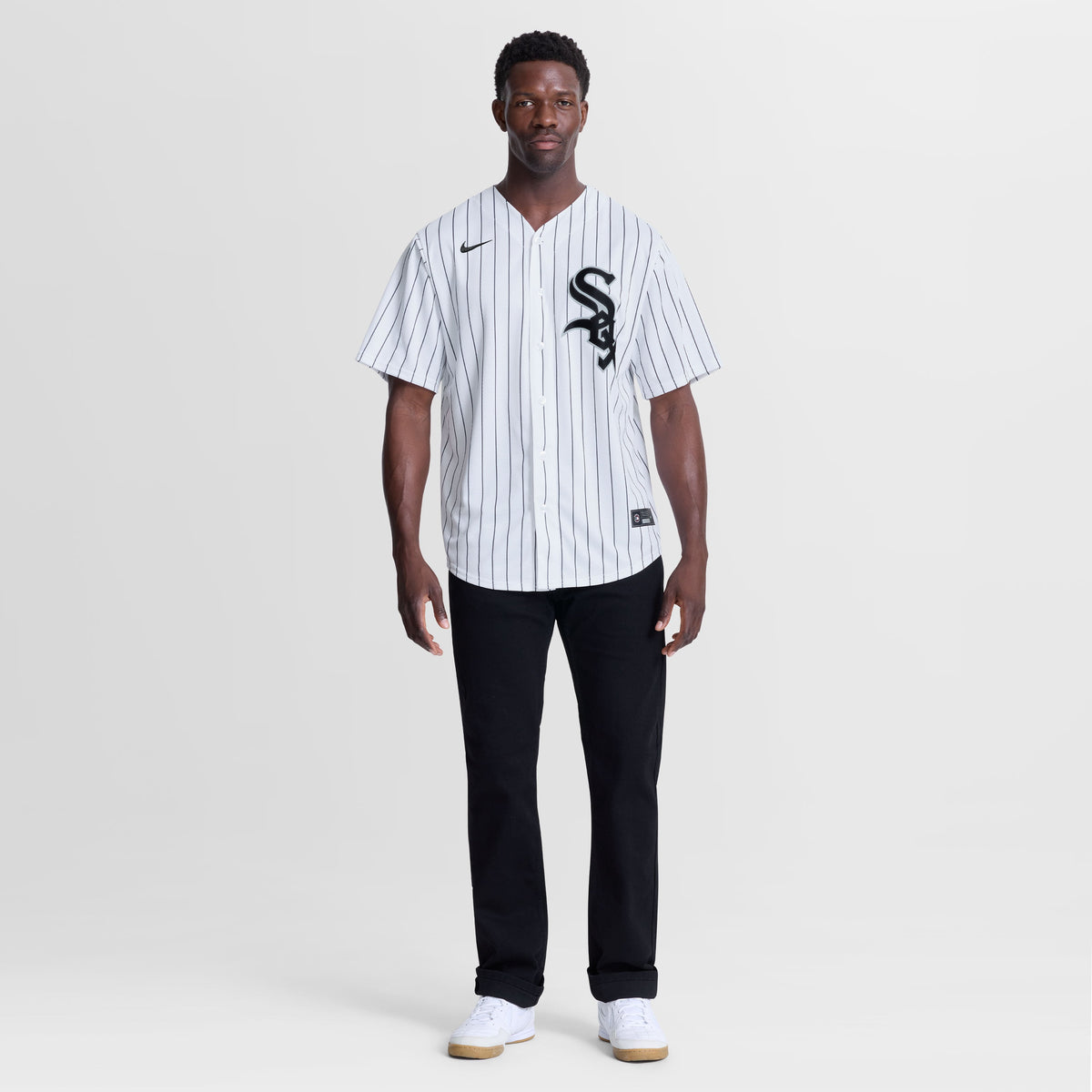 Men's Chicago White Sox Huascar Brazoban Nike White Home Replica Jersey - 3