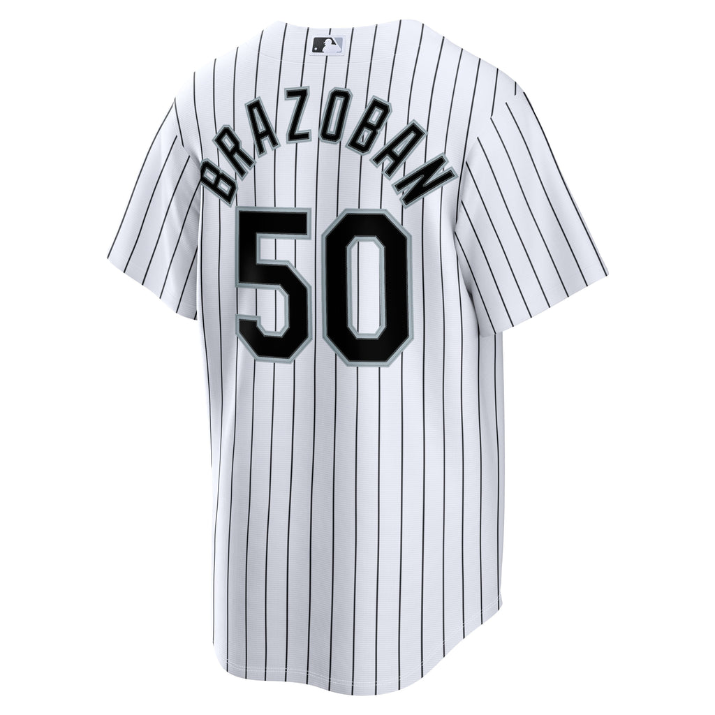 Men's Chicago White Sox Huascar Brazoban Nike White Home Replica Jersey - 6