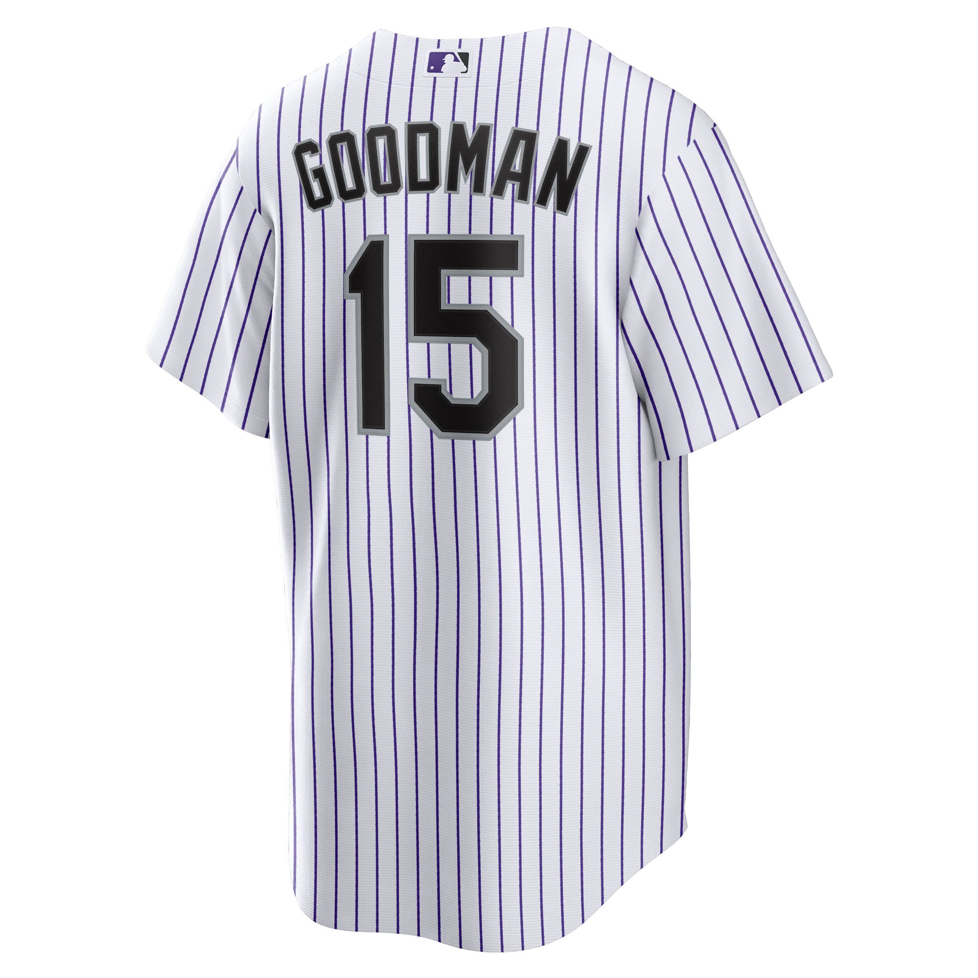 Men's Colorado Rockies Hunter Goodman Nike White Home Replica Jersey - 4