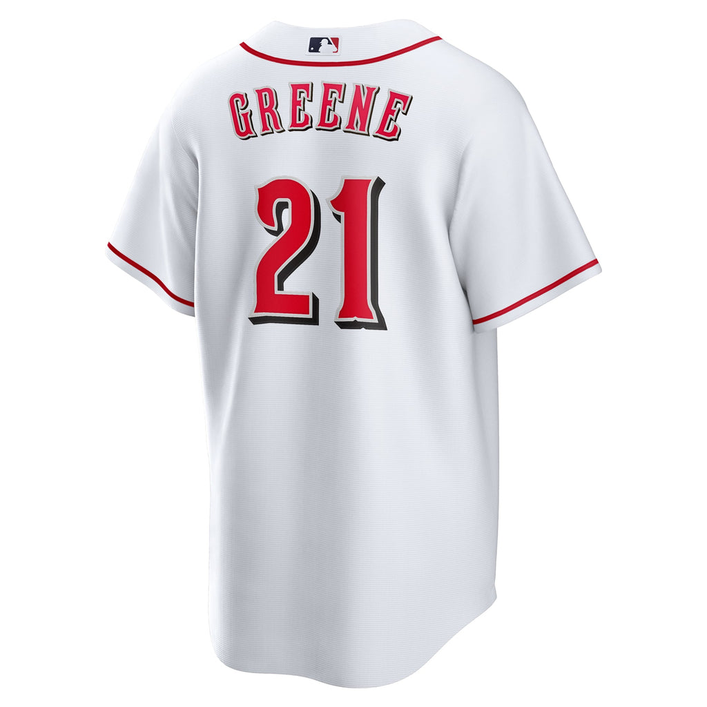 Men's Cincinnati Reds Hunter Greene Nike White Home Replica Jersey - 4
