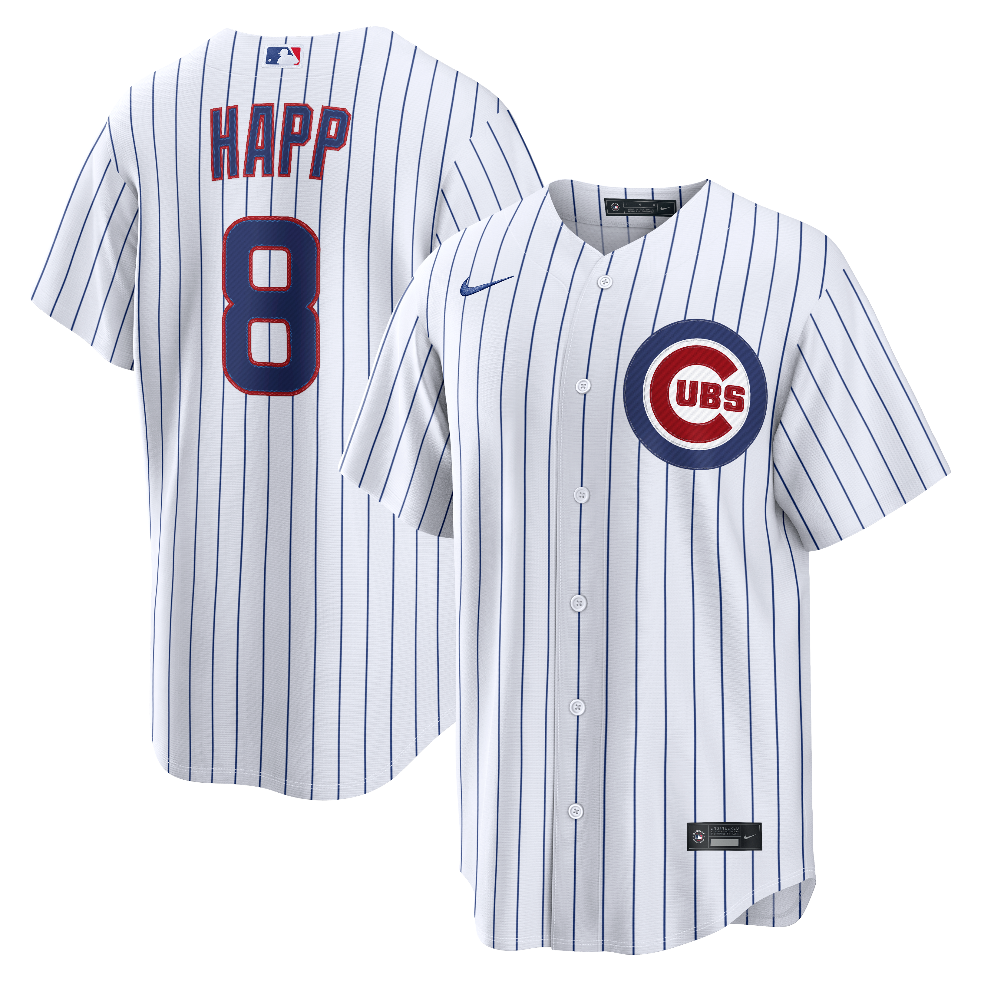 Men's Chicago Cubs Ian Happ Nike White Home Replica Jersey - 2
