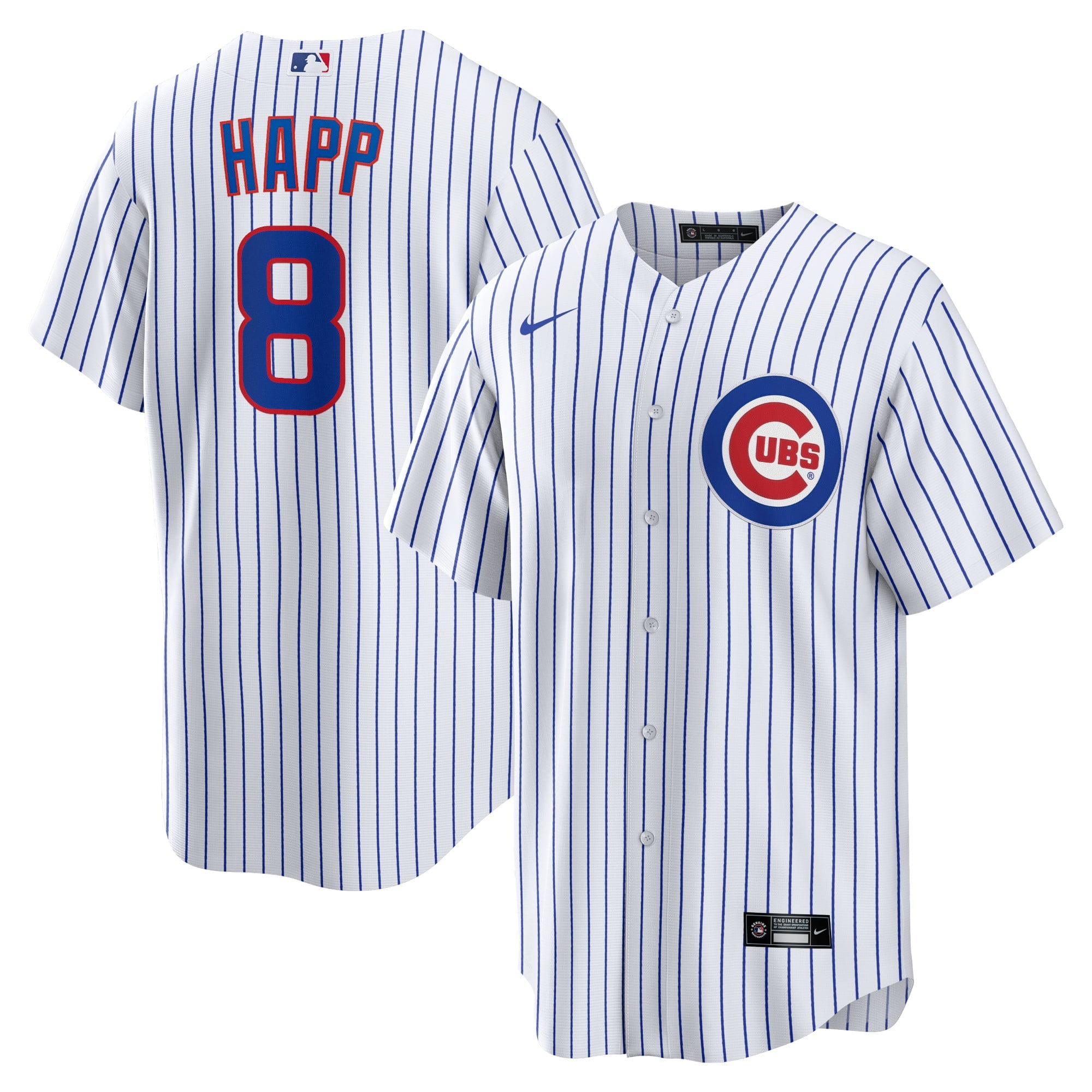 Men's Chicago Cubs Ian Happ Nike White Home Replica Jersey - 2