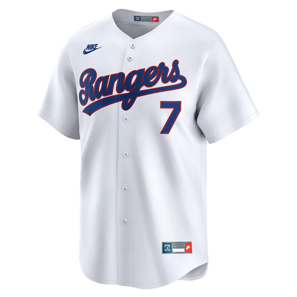 Men's Texas Rangers Ivan Rodriguez Nike White Throwback Cooperstown Collection Limited Jersey - 3