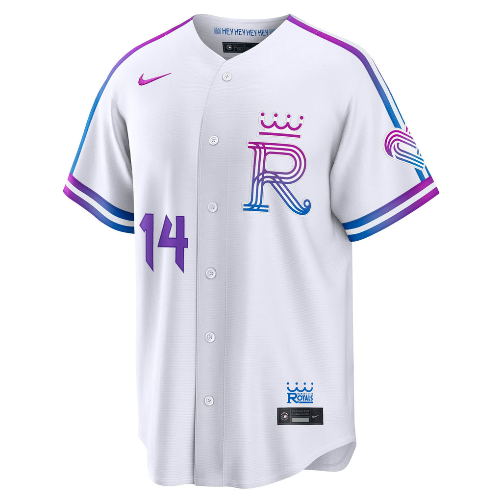 Men's Kansas City Royals Jac Caglianone Nike White 2026 City Connect Stadium Jersey - 3