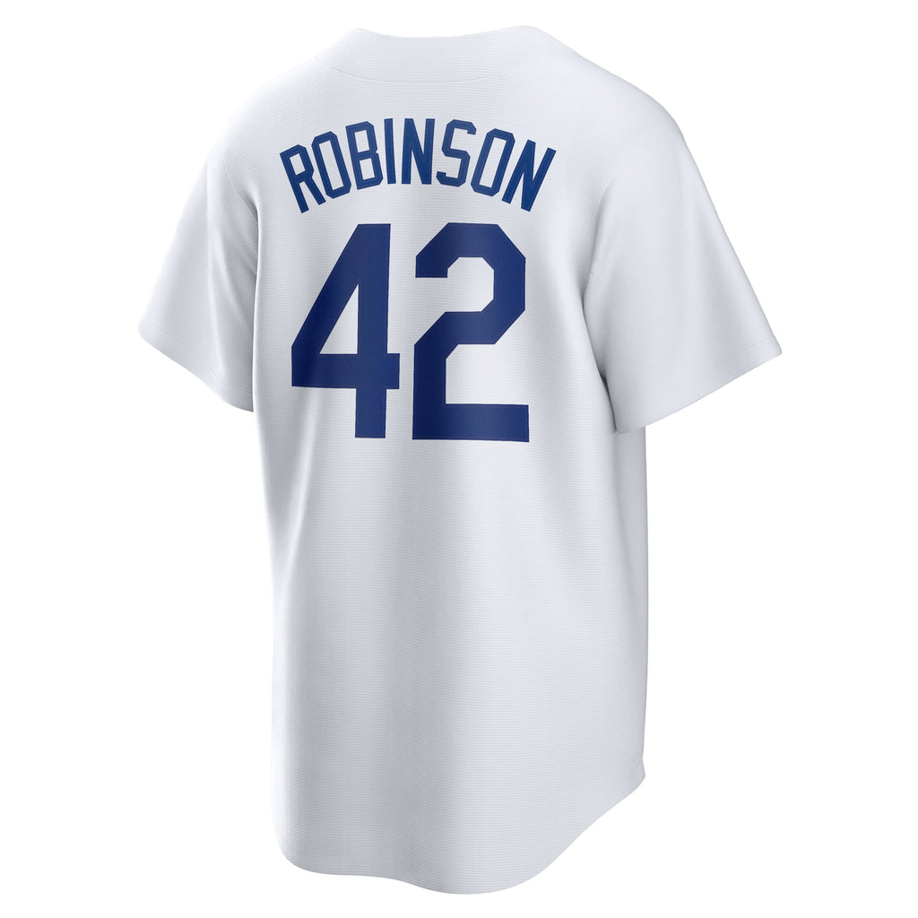 Men's Brooklyn Dodgers Jackie Robinson Nike White Cooperstown Collection Jackie Robinson Day Jersey - 4