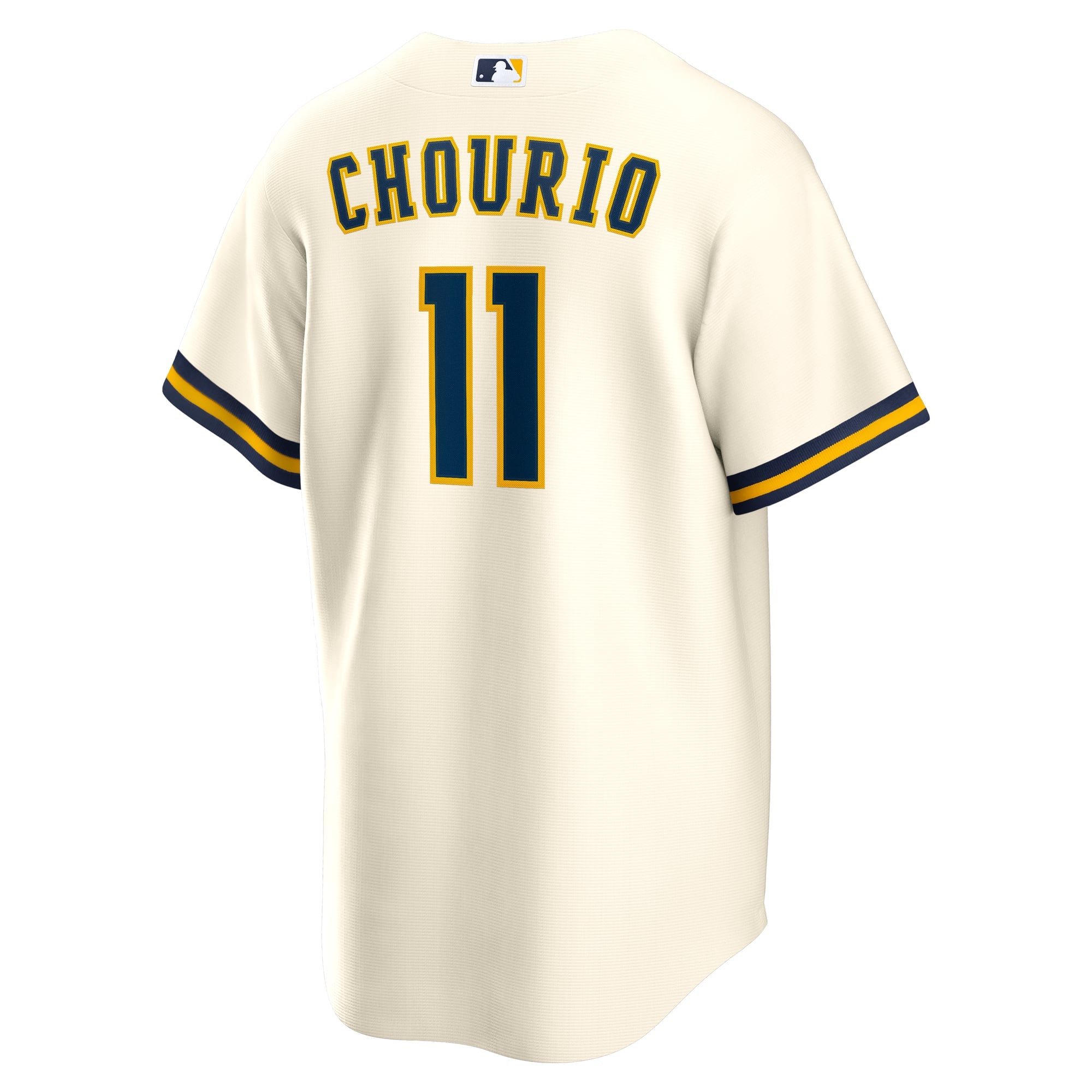 Men's Milwaukee Brewers Jackson Chourio Nike Cream Home Replica Jersey - 4