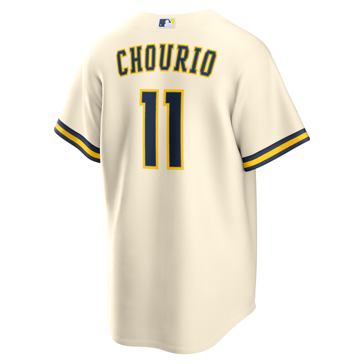 Men's Milwaukee Brewers Jackson Chourio Nike Cream Home Replica Jersey - 4