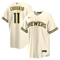 Men's Milwaukee Brewers Jackson Chourio Nike Cream Home Replica Jersey