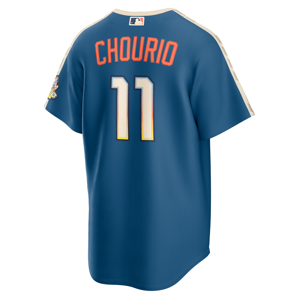 Men's Milwaukee Brewers Jackson Chourio Nike Mineral Blue 2026 City Connect Stadium Jersey - 4