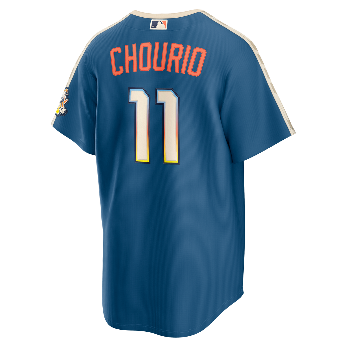 Men's Milwaukee Brewers Jackson Chourio Nike Mineral Blue 2026 City Connect Stadium Jersey - 4