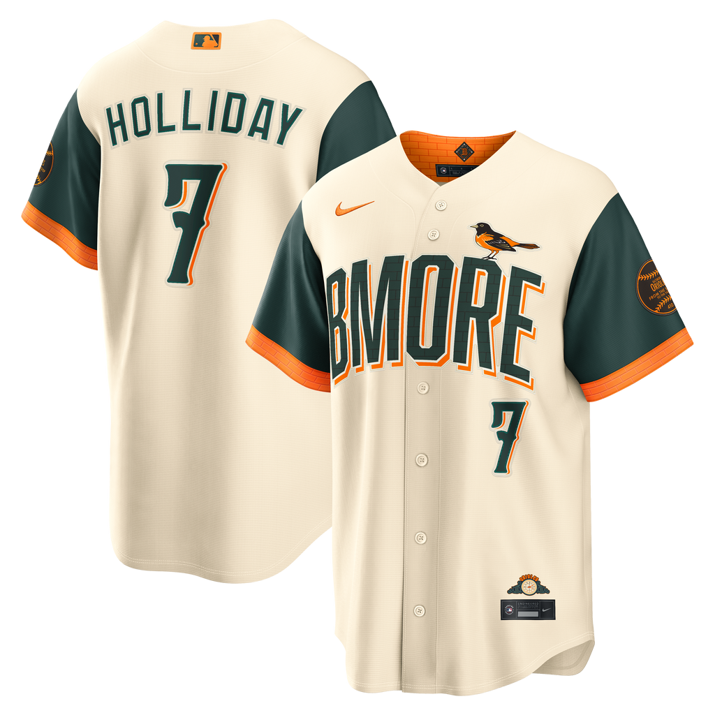 Men's Baltimore Orioles Jackson Holliday Nike Cream 2026 City Connect Stadium Jersey - 2
