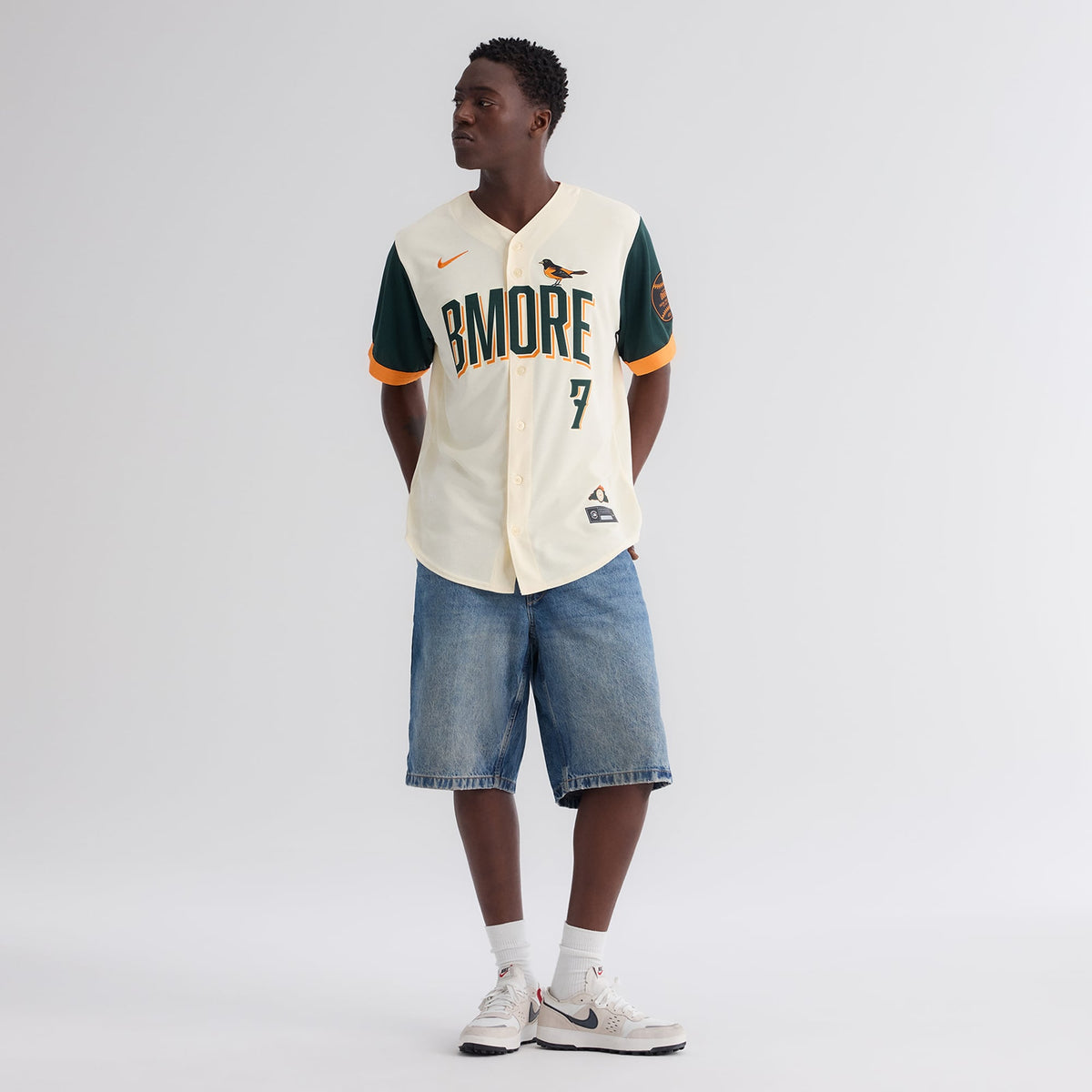 Men's Baltimore Orioles Jackson Holliday Nike Cream 2026 City Connect Stadium Jersey - 7