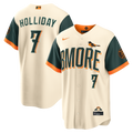 Men's Baltimore Orioles Jackson Holliday Nike Cream 2026 City Connect Stadium Jersey